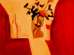 作者Gulistan古丽斯坦品名称《品－花语》A Taste of the Flower 年代：2006 材质：布面油画Oil on Canvas 尺寸：107x140cm